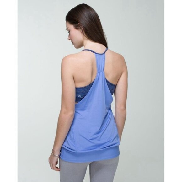 Lululemon Women's 4 No Limits Bra Tank Top Lullaby Wee Are From Space Cadet Blue - Picture 4 of 13
